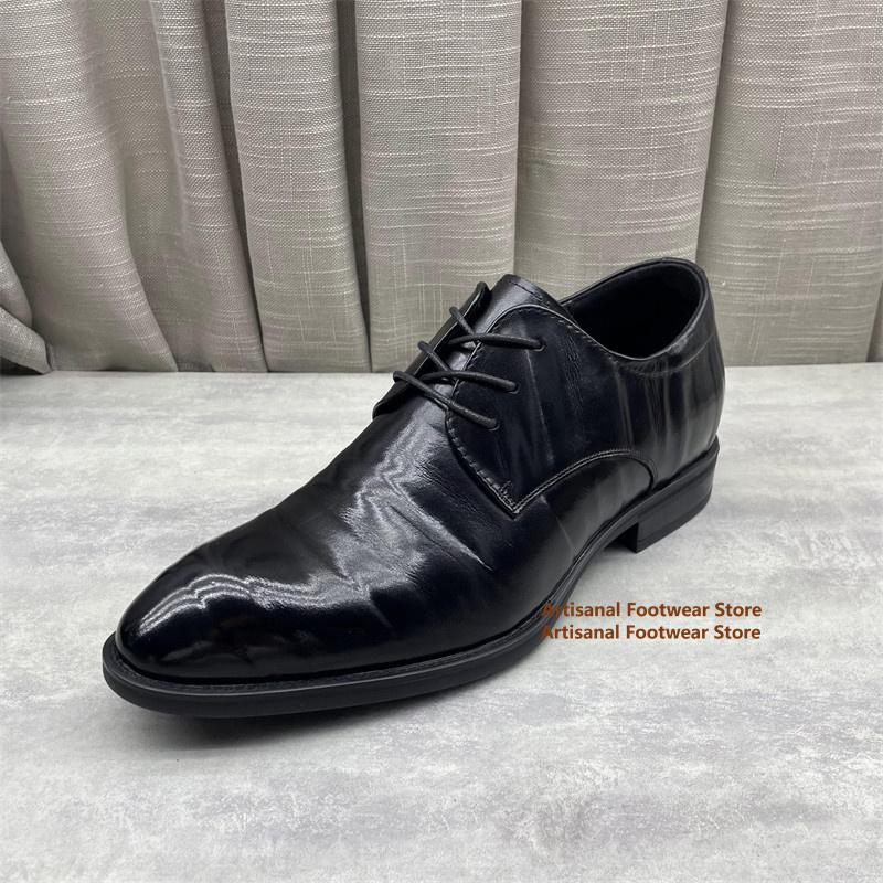 Formal Men Daily Wear Shoes - 남성용 블랙 가죽 옥스퍼드 슈즈 클래식