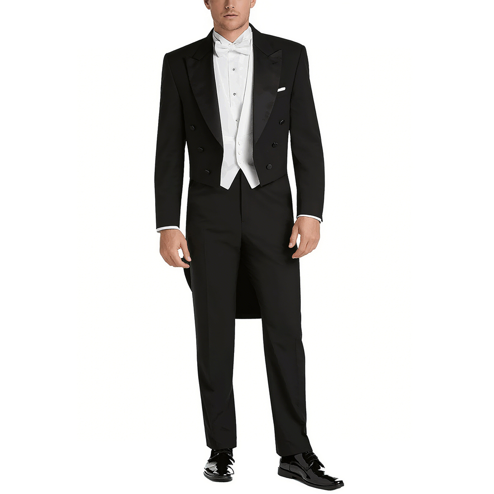Men Formal Wear Pants - 남성용 새틴 피크 라펠 수트 세트