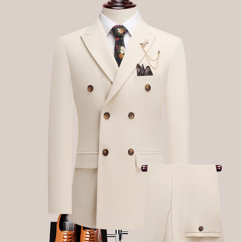 Men'S Formal Dinner Wear - 남성 정장 세트 럭셔리 딥 화이트