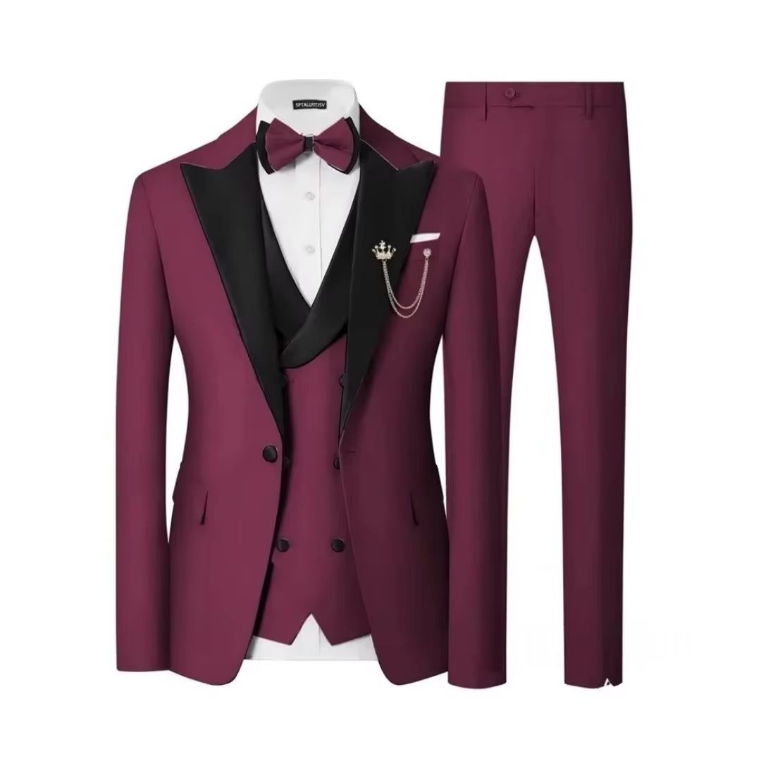 Men'S Formal Dinner Wear - 남성 슬림핏 3피스 턱시도 정장 세트