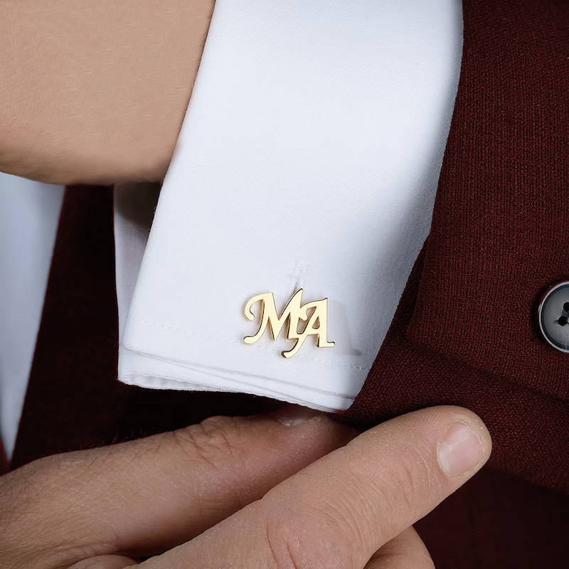 Men'S Formal Wear For A Wedding - 남성용 맞춤형 커프스 단추, 맞춤형 로고