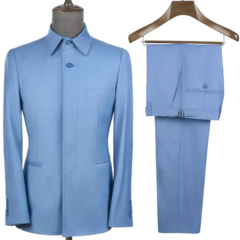 Men Formal Wear Pants - 맞춤형 남성용 사파리 수트 2피스 캐주얼