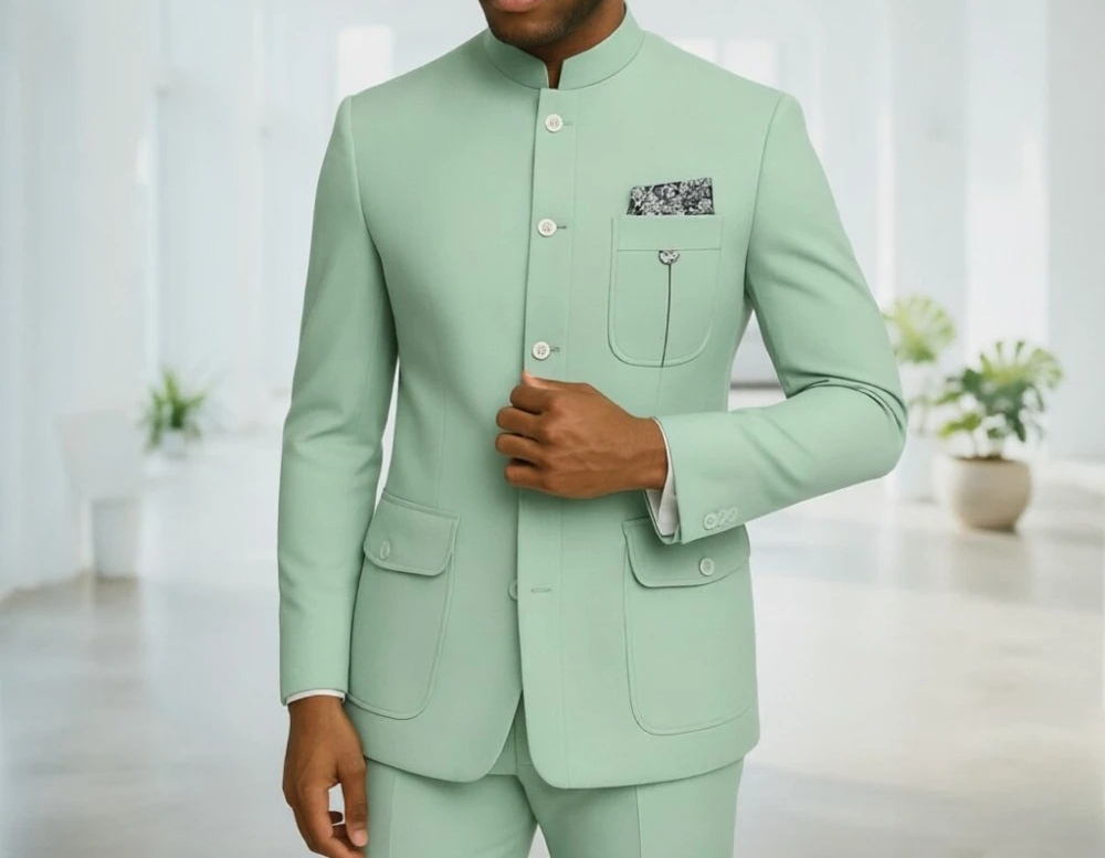 Men Formal Wear Green - 사파리 남성 정장 프리미엄 라이트 그린