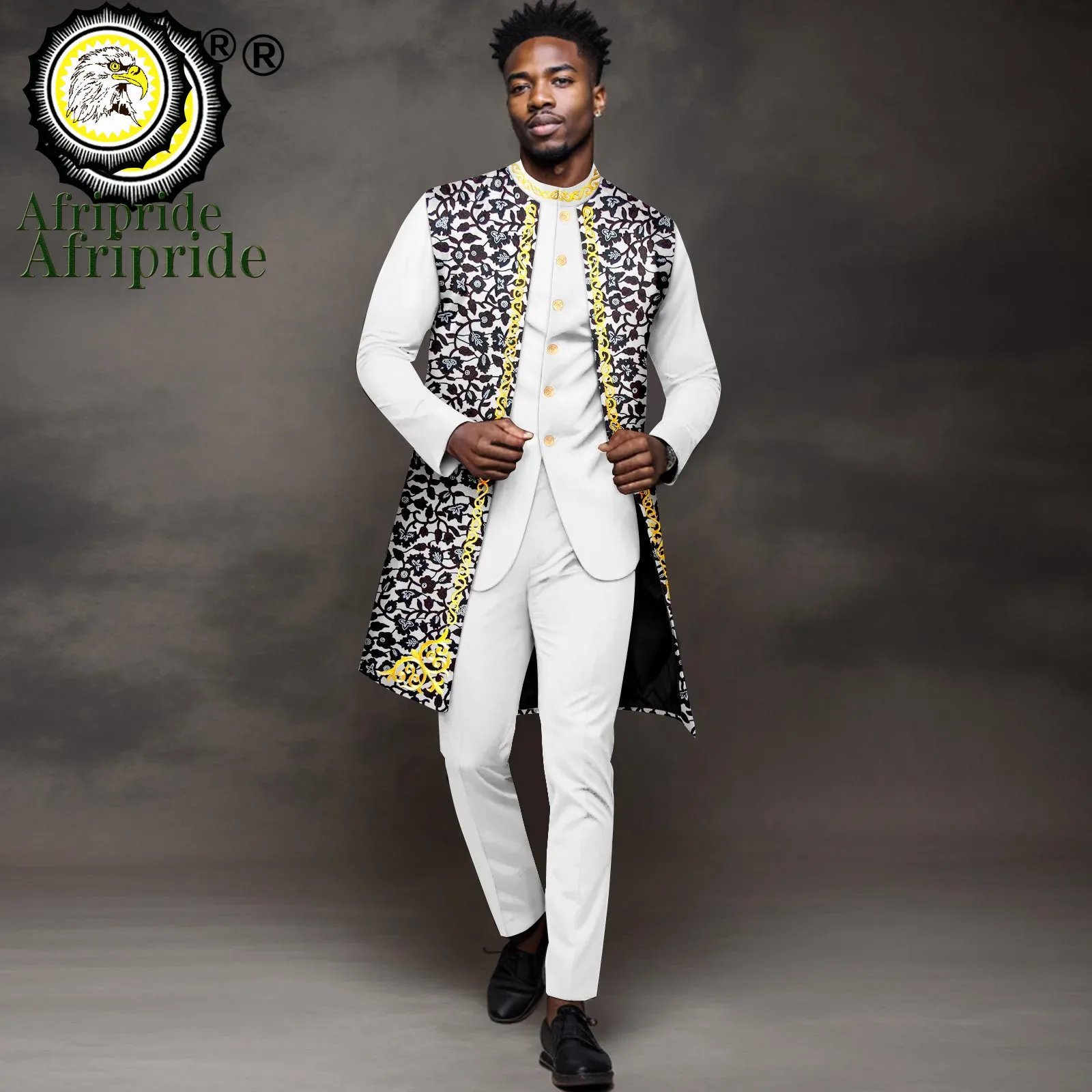Men Formal Wear For Wedding - 남성용 아프리카 의류 자수 재킷, 싱글