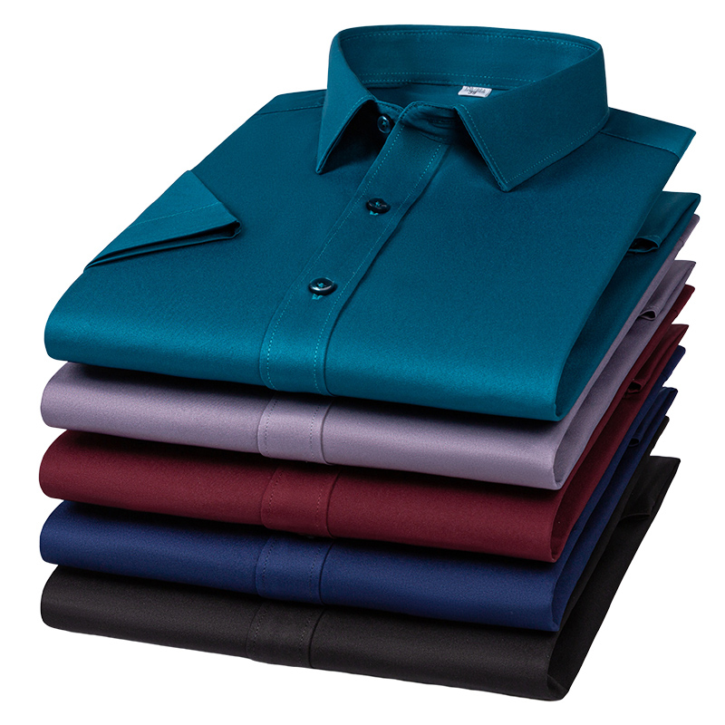 Men Formal Office Wear Shirts - 남성용 구김방지 스트레치 셔츠 슬림핏 비즈니스