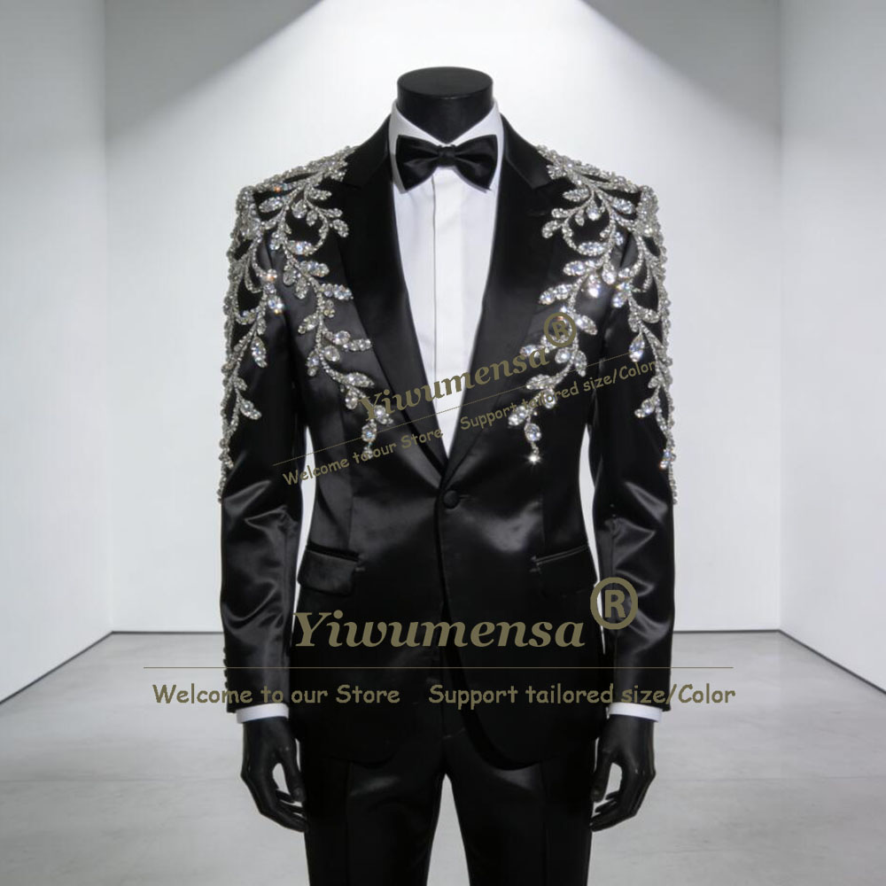Men Formal Wear For Wedding - 세련된 새틴 소재 남성 턱시도 정장