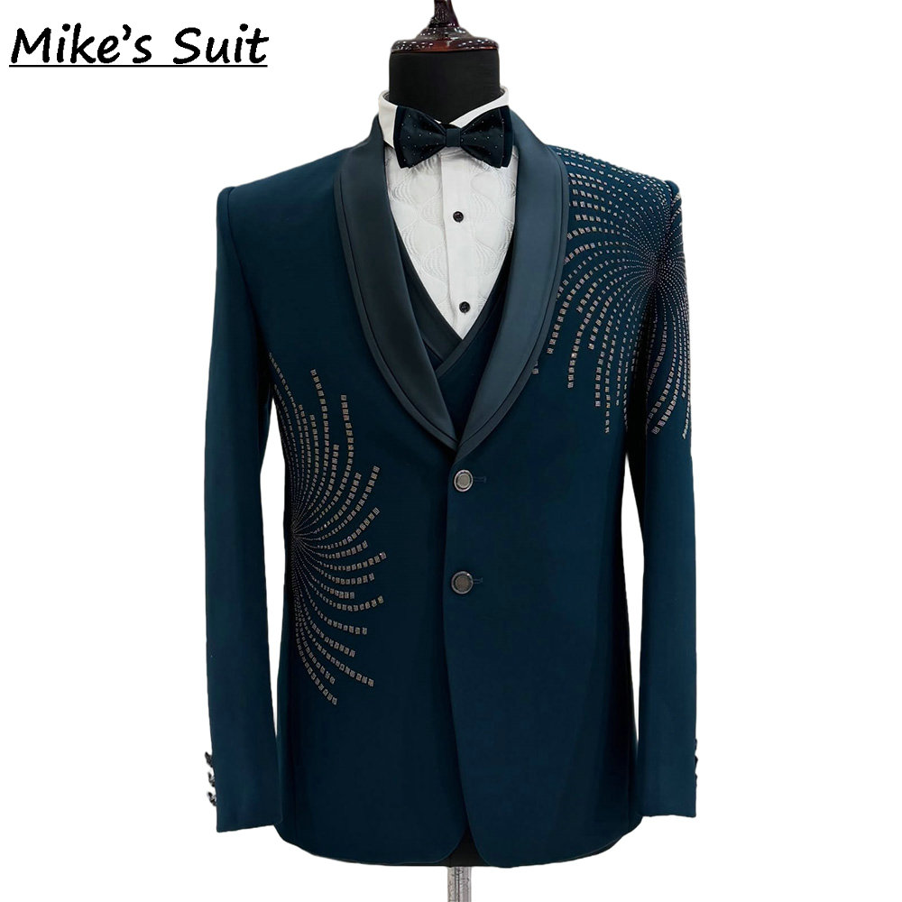 Men Formal Wear Green - 헌터 그린 스퀘어 젬 포멀 남성