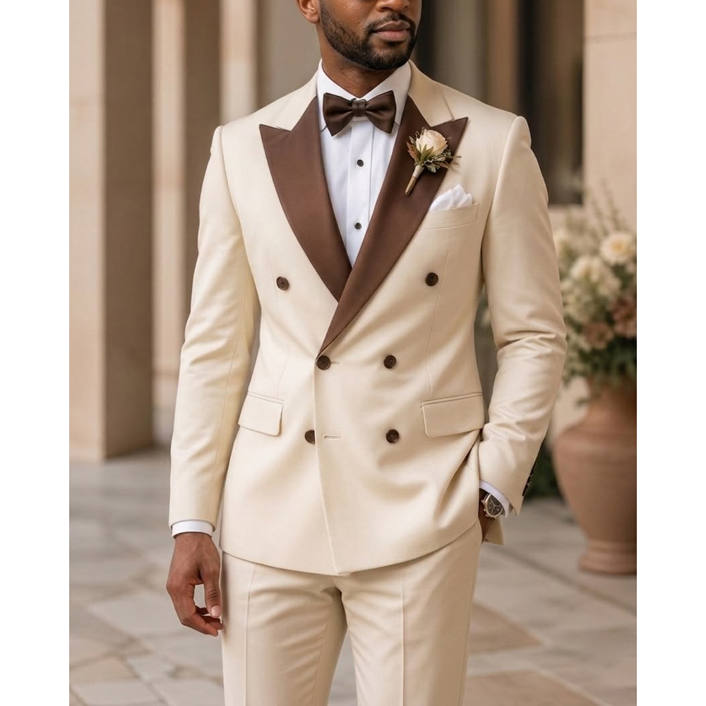 Men Formal Wear Fashion - 남성 더블 브레스티드 턱시도 수트 패션