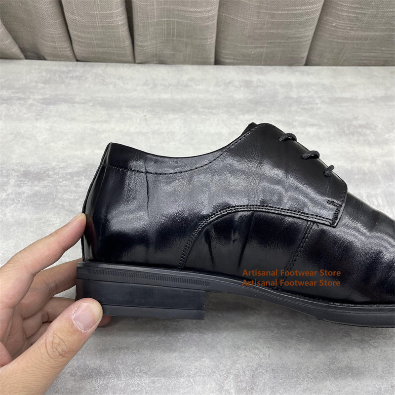 남성용 블랙 가죽 옥스퍼드 슈즈 클래식 레이스업 컴포트 - Formal Men Daily Wear Shoes 리뷰 및 가격