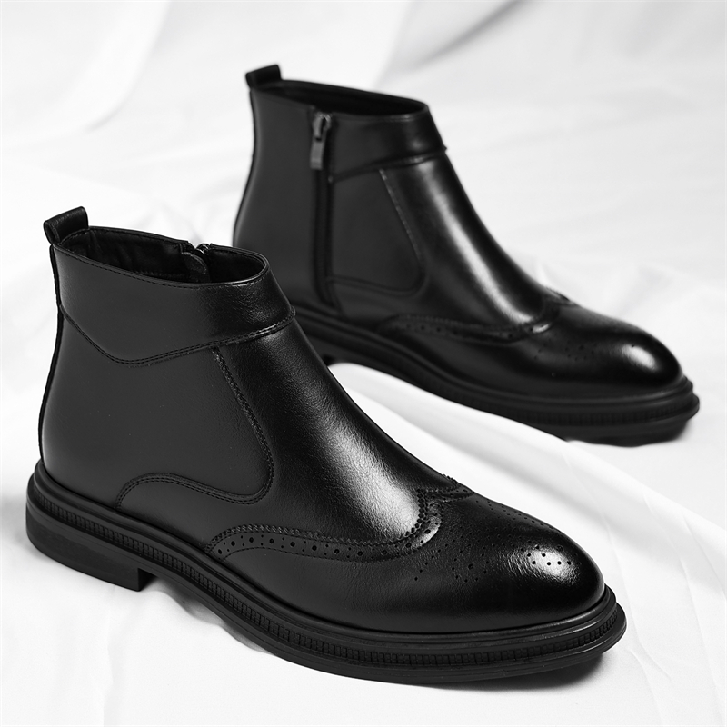 가을 겨울 두꺼운 밑창 남성 비즈니스 하이탑 부츠는 심 - Men'S Style Formal Wear 리뷰 및 가격