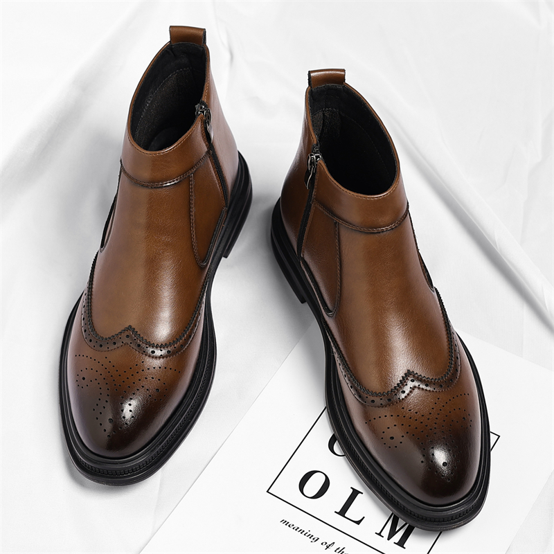 가을 겨울 두꺼운 밑창 남성 비즈니스 하이탑 부츠는 심 - Men'S Style Formal Wear 리뷰 및 가격