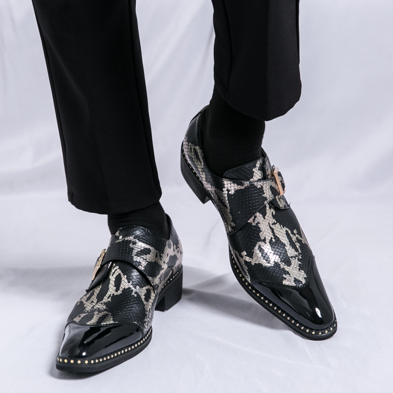 레트로 클래식 르푸 신발 남성 PU 블랙 그린 스플라이 - Men Formal Wear Green 리뷰 및 가격