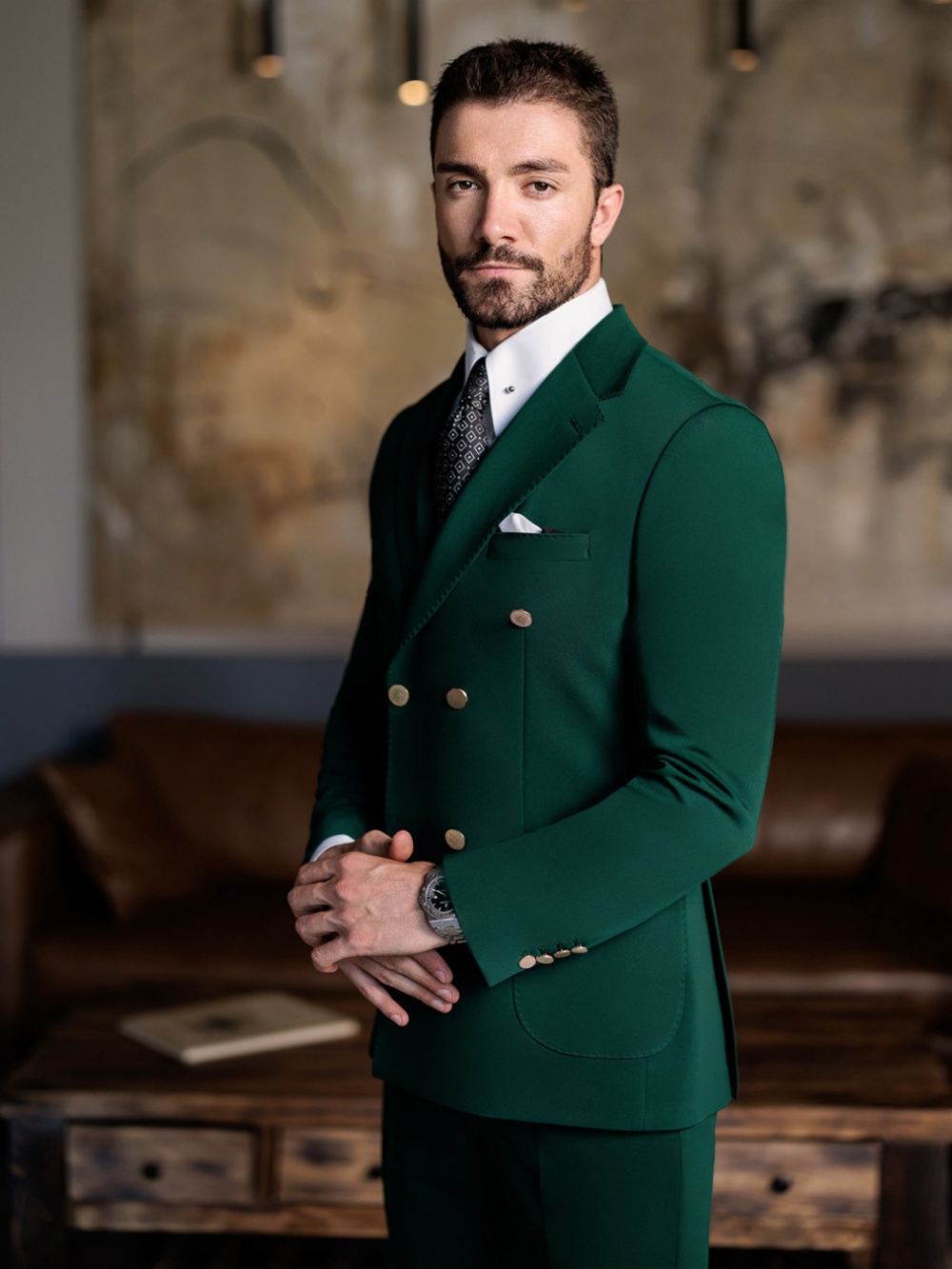 그린 정장 슬림핏 수트 2피스 자켓 팬츠 생일 파티복  - Men Formal Wear Green 리뷰 및 가격