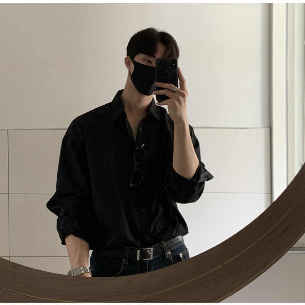 남성용 긴팔 셔츠, 블랙, 캐주얼 비즈니스 스타일, 고 - Men Formal Office Wear Shirts 리뷰 및 가격