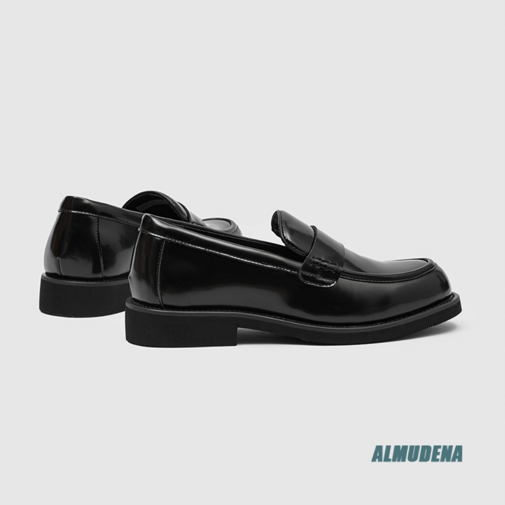 패션 남성용 라운드 토 로퍼 낮은 굽 정장 구두 비즈니 - Formal Men Daily Wear Shoes 리뷰 및 가격