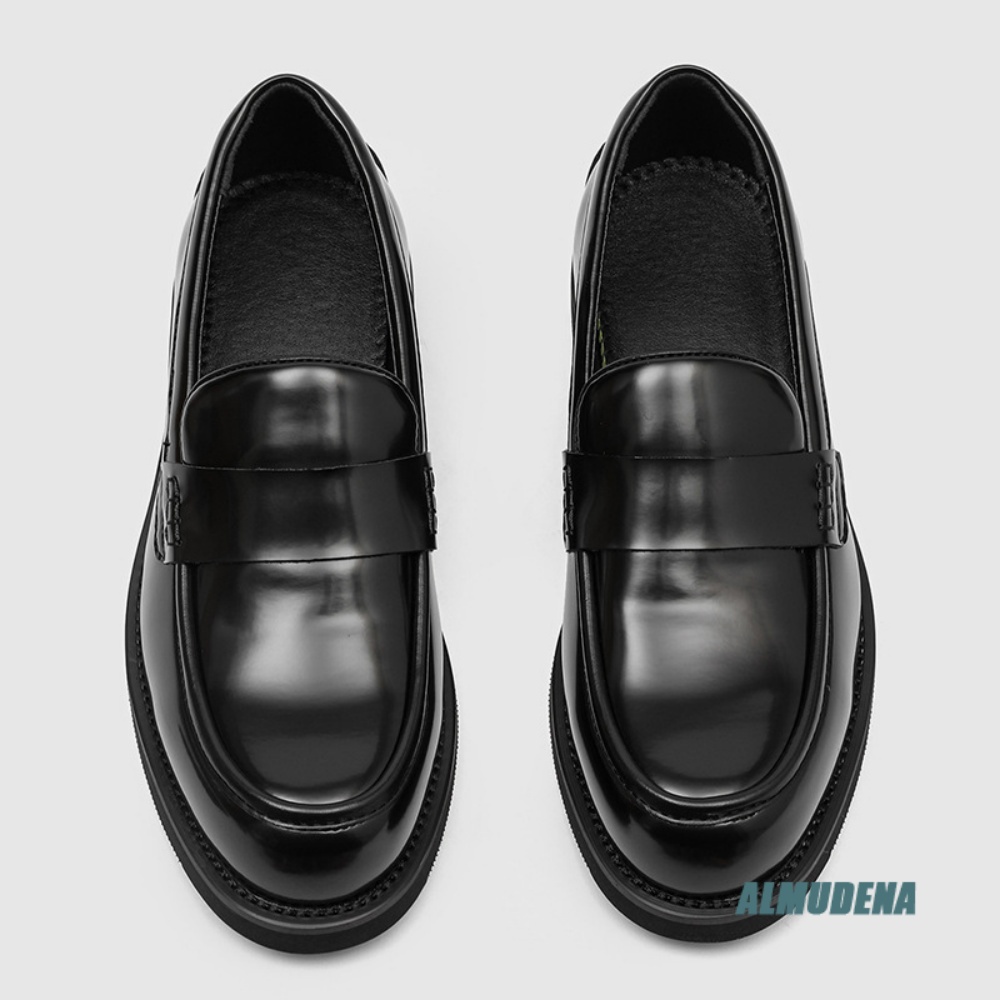 패션 남성용 라운드 토 로퍼 낮은 굽 정장 구두 비즈니 - Formal Men Daily Wear Shoes 리뷰 및 가격