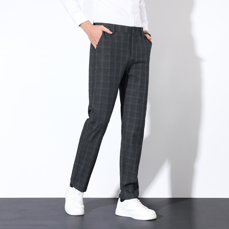 코튼 격자 무늬 스트라이프 클래식 정장 바지 남성 가을 - Men'S Formal Wear For A Wedding 리뷰 및 가격