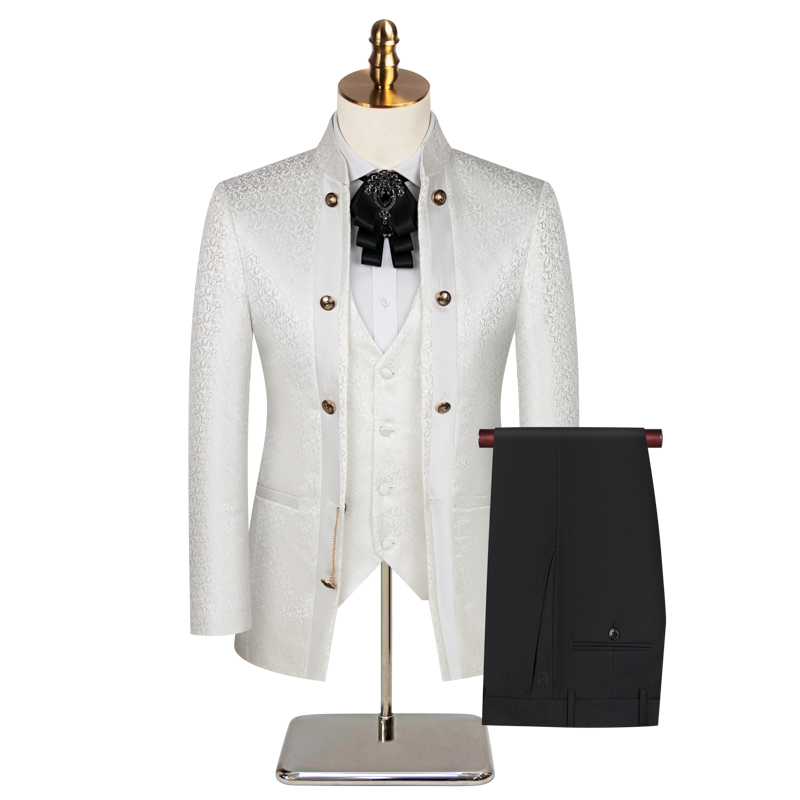 2026 자카드 3피스 남성 정장 세트 스타일리시 비즈 - Men'S Formal Dinner Wear 리뷰 및 가격