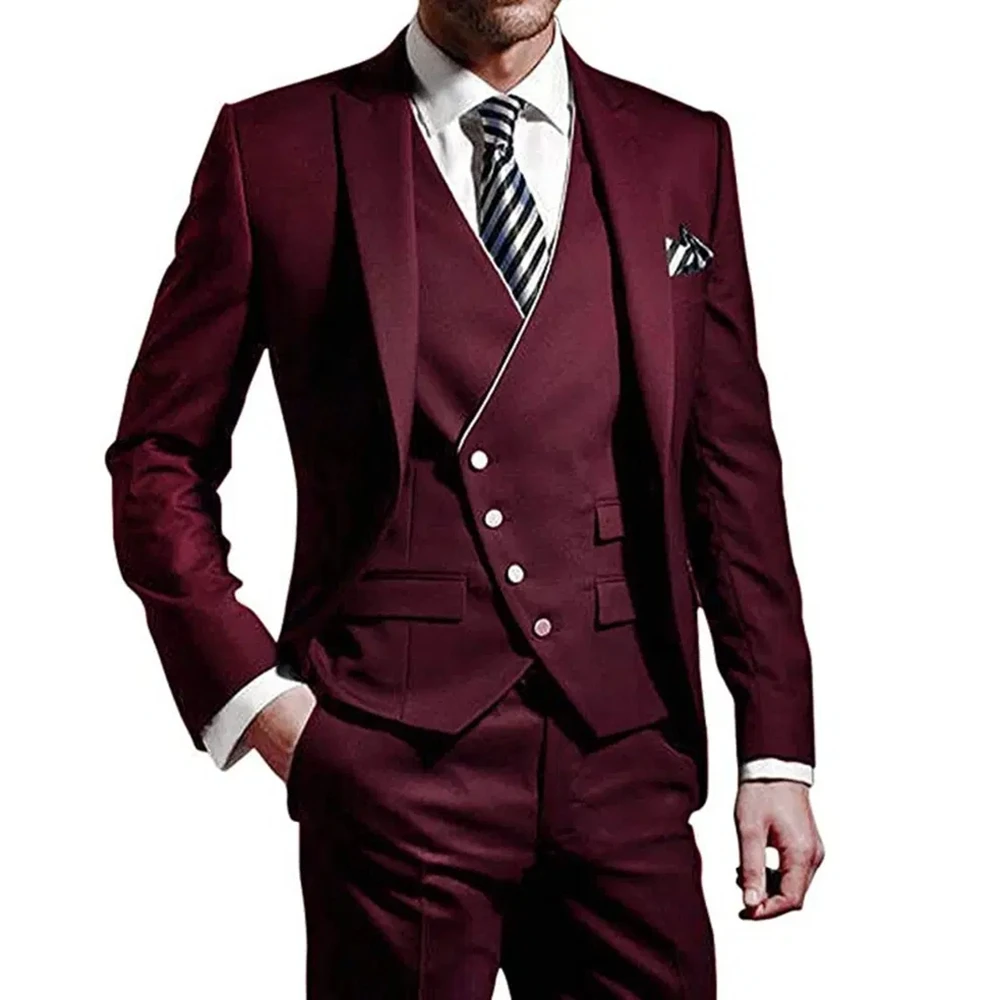 남성 정장 육군 녹색 3피스 신랑 의상 피크 라펠 웨딩 - Men Formal Wear Green 리뷰 및 가격