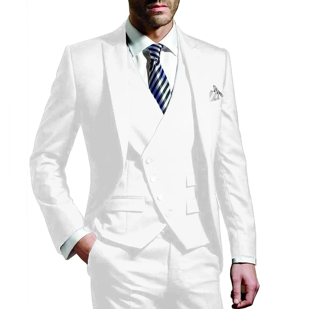 남성 정장 육군 녹색 3피스 신랑 의상 피크 라펠 웨딩 - Men Formal Wear Green 리뷰 및 가격