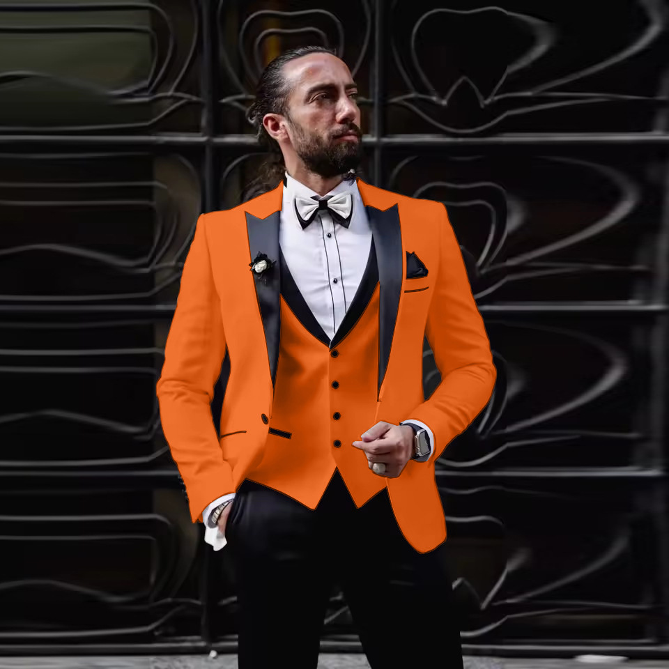 남성 슬림핏 3피스 턱시도 원버튼 피크 라펠 재킷, 베 - Men'S Formal Dinner Wear 리뷰 및 가격
