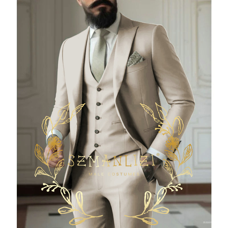 밝은 녹색 정장 남자 정장 3 조각 웨딩 착용 비즈니스 - Men Formal Wear Green 리뷰 및 가격