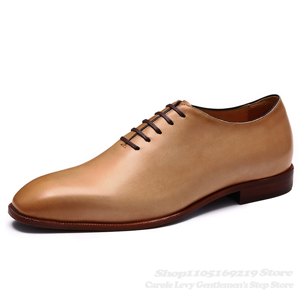 남성 비즈니스 가죽 신발 스퀘어 토 레이스업 심플 가죽 - Formal Men Daily Wear Shoes 리뷰 및 가격