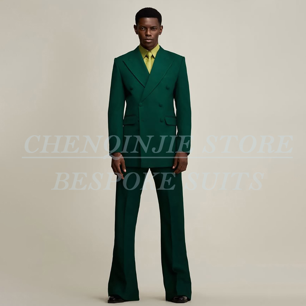 럭셔리 그린 남성 정장, 포멀 웨딩 더블 브레스티드 블 - Men Formal Wear Green 리뷰 및 가격