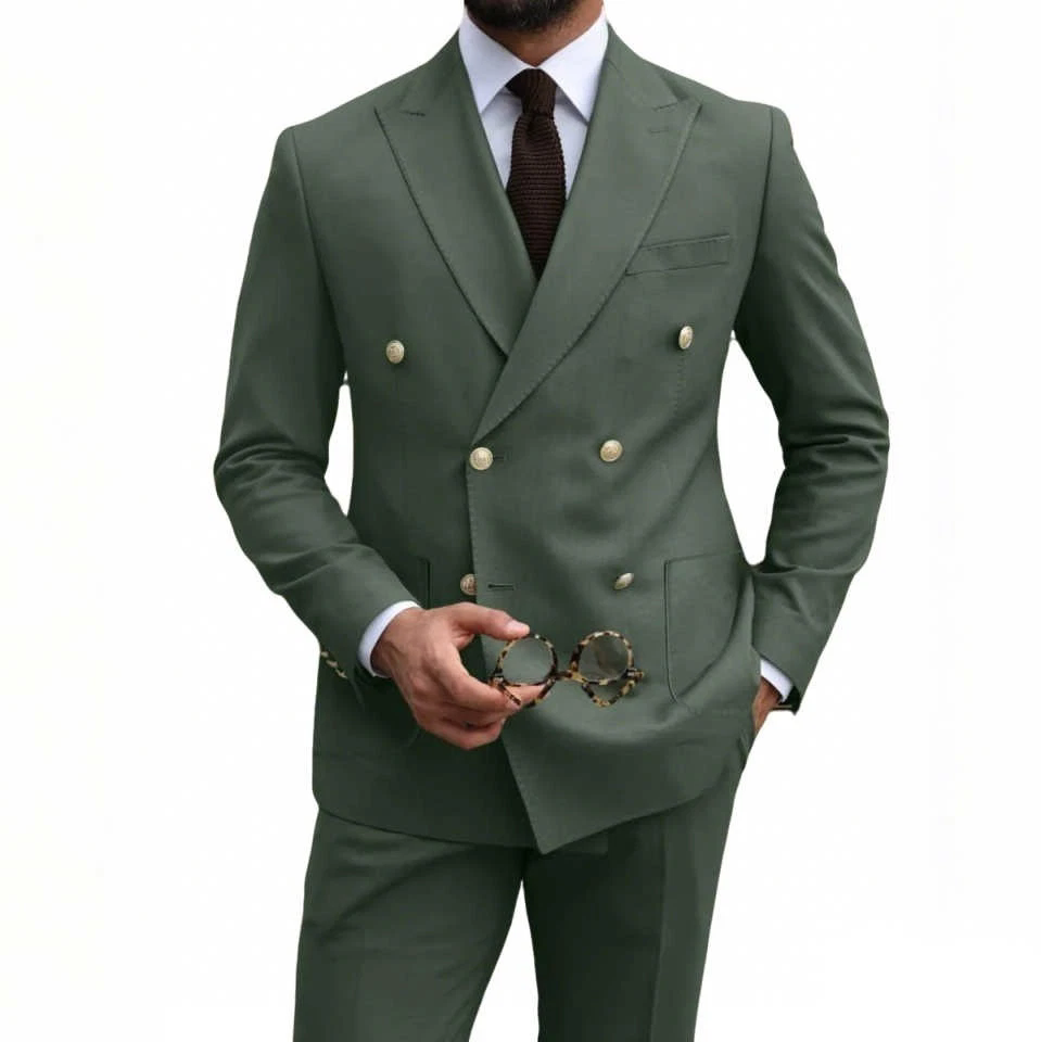 더블 브레스티드 남성 정장 슬림핏 피크 라펠 웨딩 턱시 - Men Formal Wear Pants 리뷰 및 가격