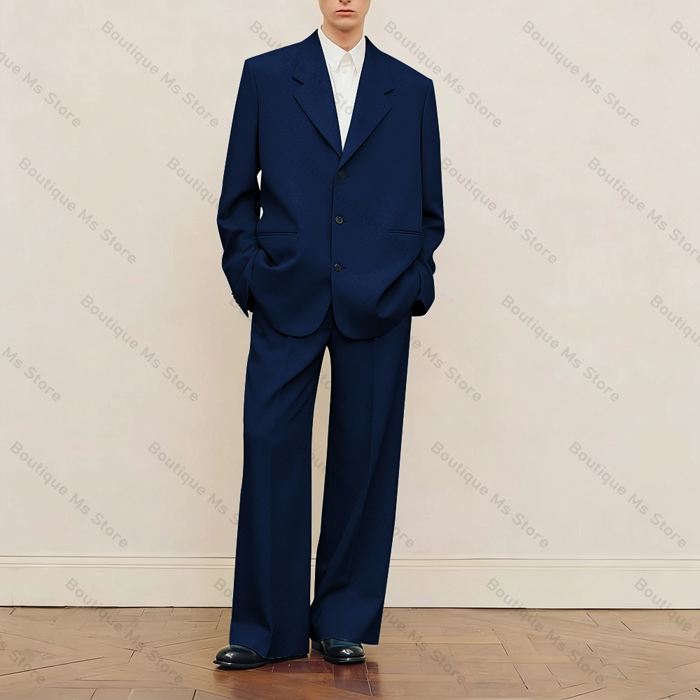 남성용 블랙 오버사이즈 수트 세트 싱글 브레스티드 패션 - Men Formal Wear Pants 리뷰 및 가격