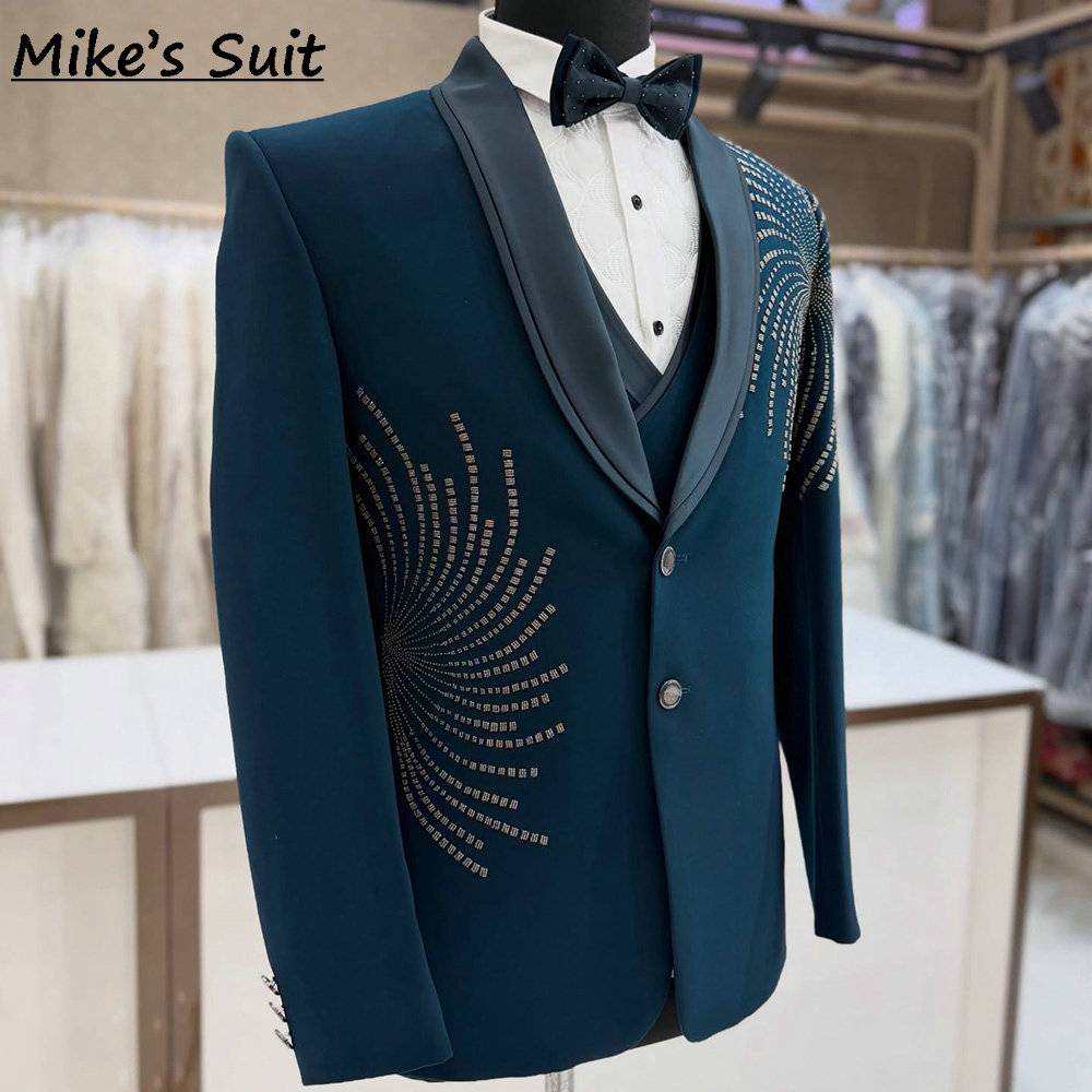 헌터 그린 스퀘어 젬 포멀 남성 정장 (프롬, 웨딩,  - Men Formal Wear Green 리뷰 및 가격