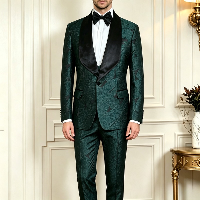남성 웨딩 프롬 정장 짙은 녹색 슬림핏 턱시도 남성 정 - Men Formal Wear Green 리뷰 및 가격